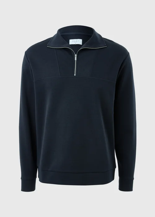 Navy Smart Co-Ord 1/2 Zip Jumper - Small Image 4