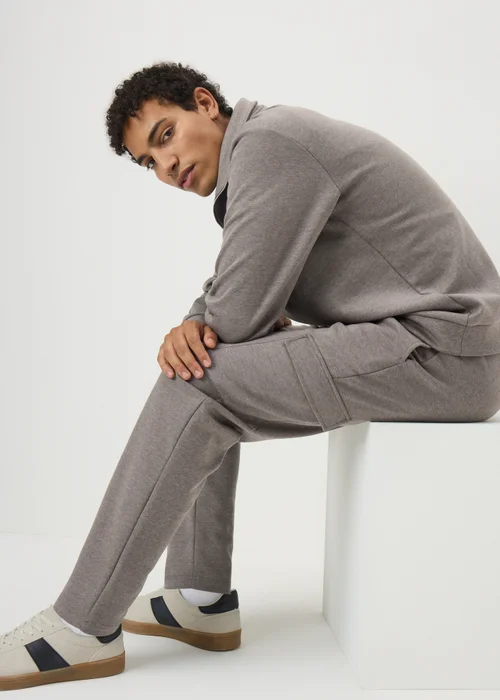 Brown Smart Co Ord Jogging Bottoms - Small Image 1