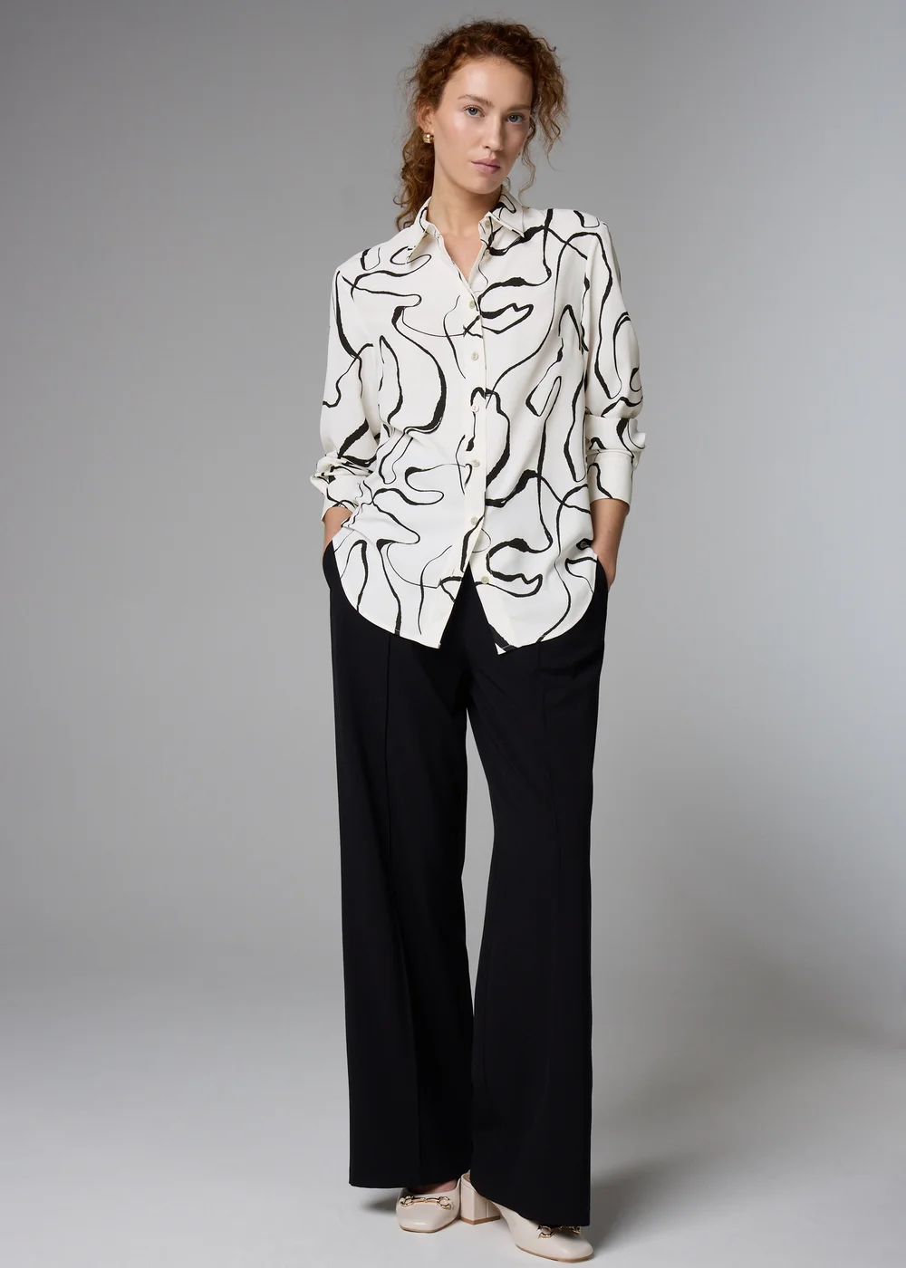 Et Vous White Wiggle Longline Shirt - Size 8 Image 2