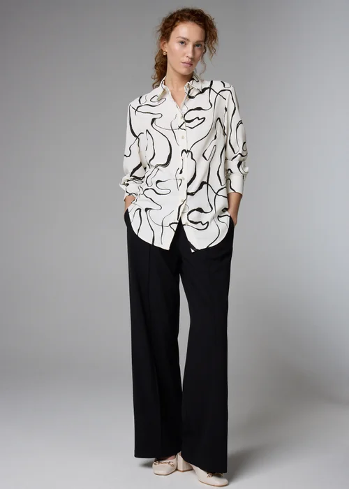 Et Vous White Wiggle Longline Shirt - Size 8 Image 2