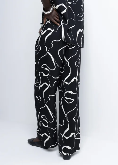 Et Vous Wiggle Print Wide Leg Trousers - Size 16 29 leg Image 2