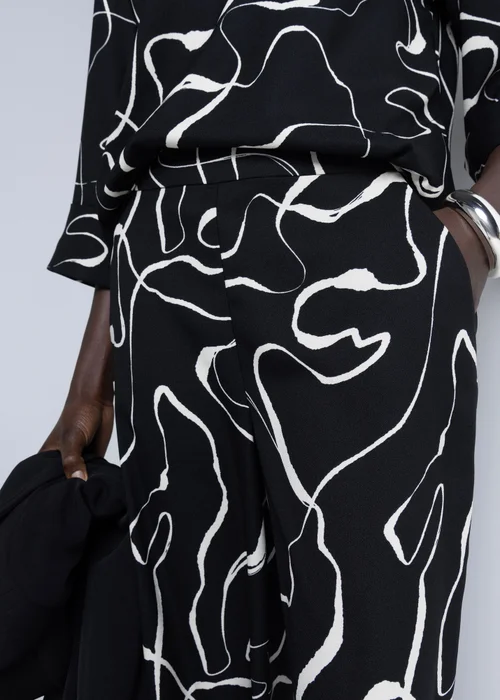 Et Vous Wiggle Print Wide Leg Trousers - Size 16 29 leg Image 3