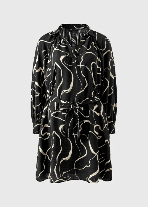 Et Vous Black Printed Woven Belted Mini Dress - 8 Image 4