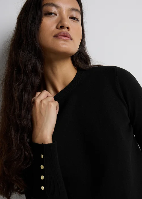 Et Vous Black Fine Gauge Jumper - Size 26 Image 2