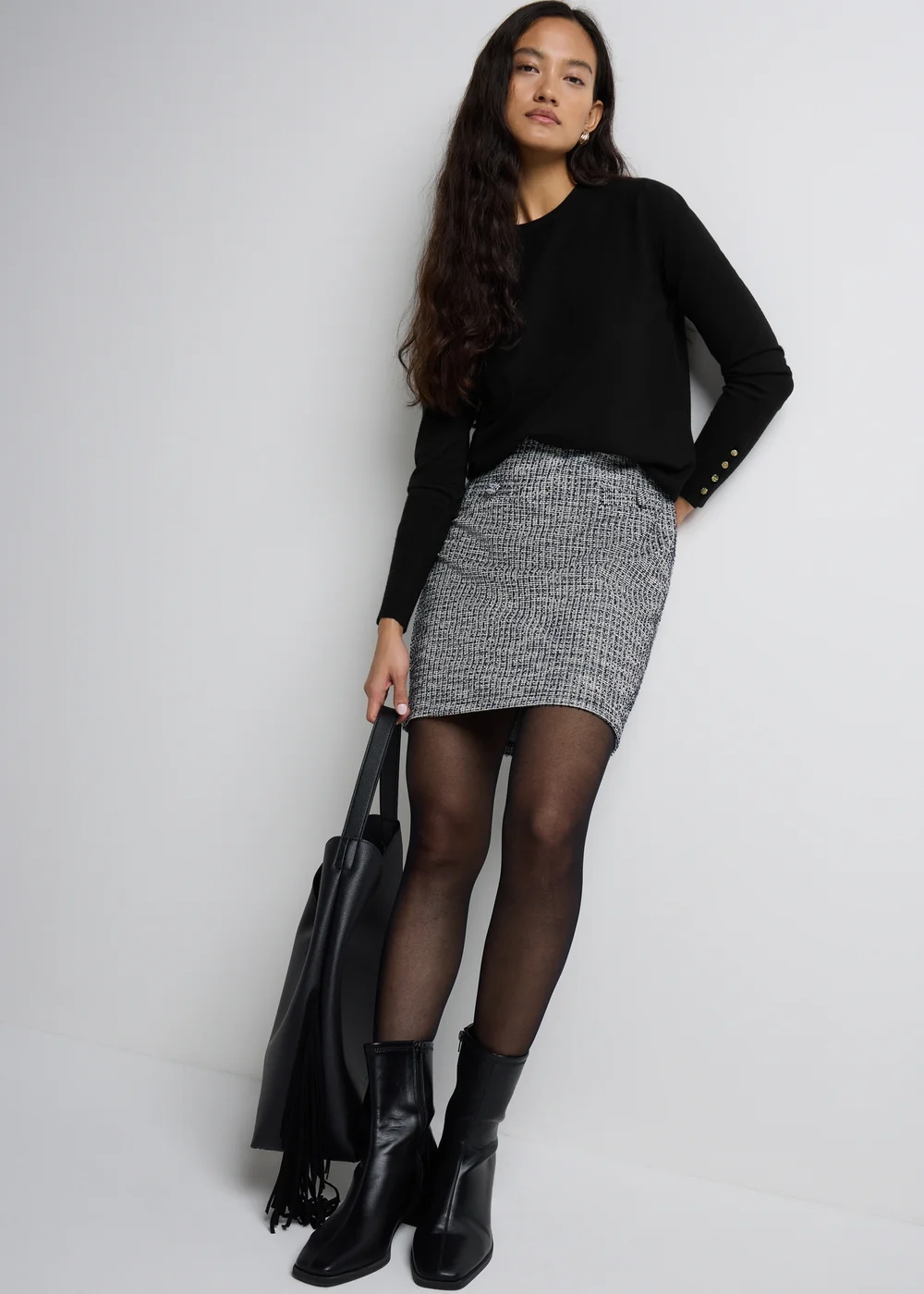 Et Vous Black Fine Gauge Jumper - Size 26 Image 1