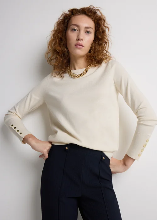Et Vous Ivory Fine Gauge Jumper - Size 24 Image 1
