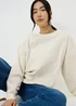 Cream Rose Embossed Sweatshirt - XXL Image 1