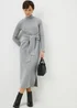 Grey Jersey Tie Midi Dress - Size 8 Image 1