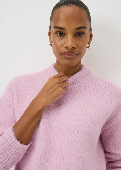 Pink Fluffy Lofty Crew Neck Jumper - Extra small Image 3