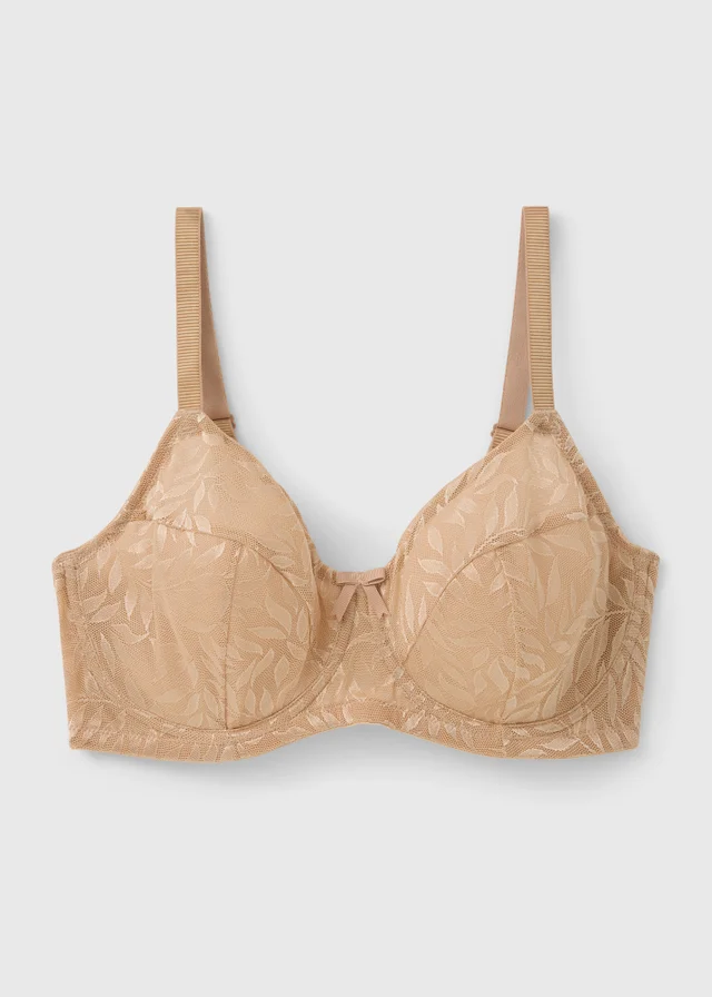DD+ Nude Non Padded Lace Bra