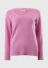 Pink V-Neck Knitted Jumper - Small Image 3
