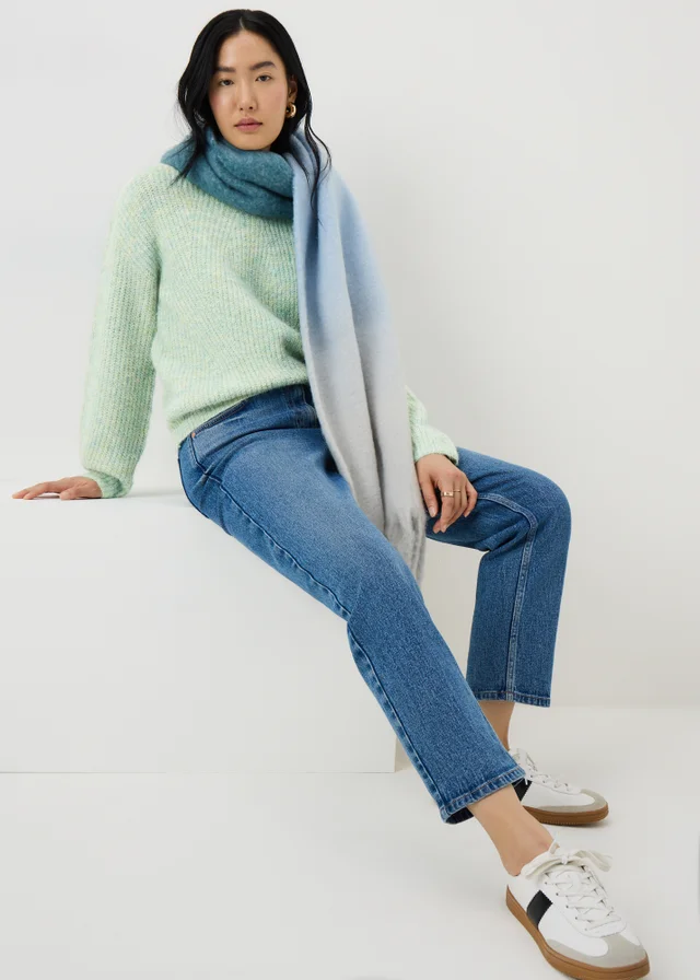 Green Space Dye Oversized Jumper