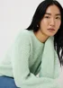 Green Space Dye Oversized Jumper - S Image 1