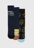 3 Pack Multi Spongebob Socks - Sizes 9-12 Image 1
