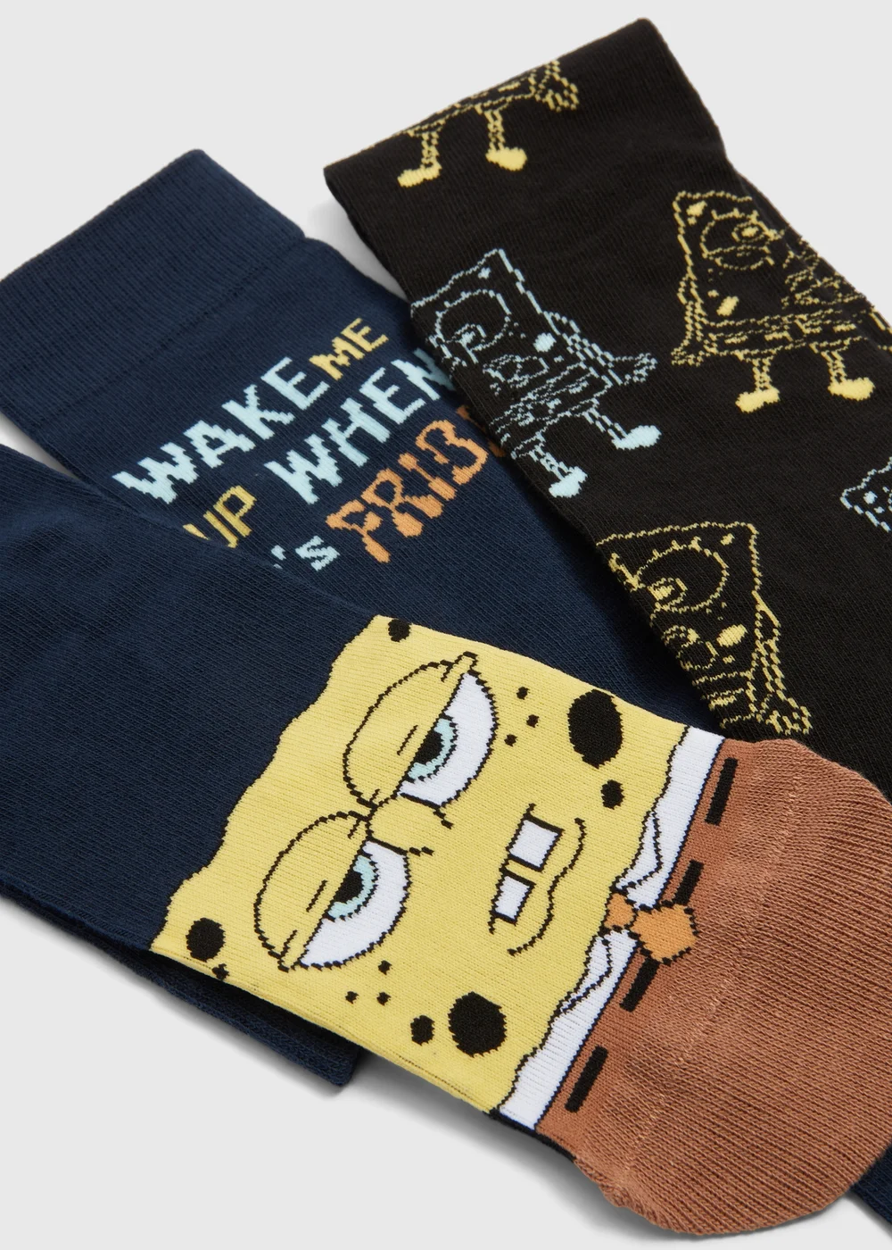 3 Pack Multi Spongebob Socks - Sizes 9-12 Image 2