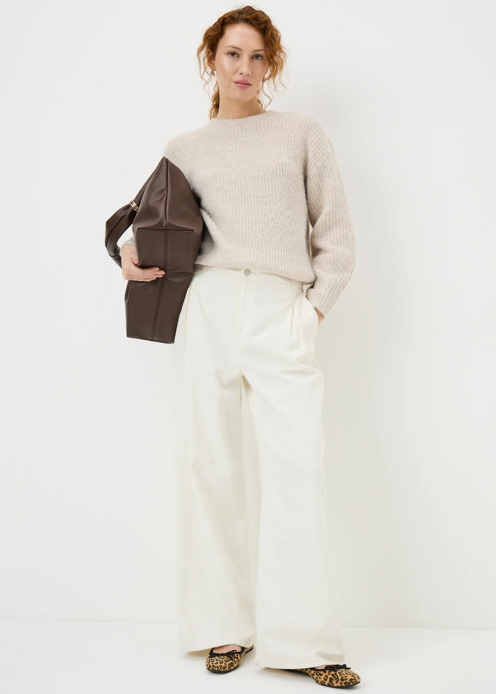 Oatmeal Oversized Space Dye Jumper - S Image 2