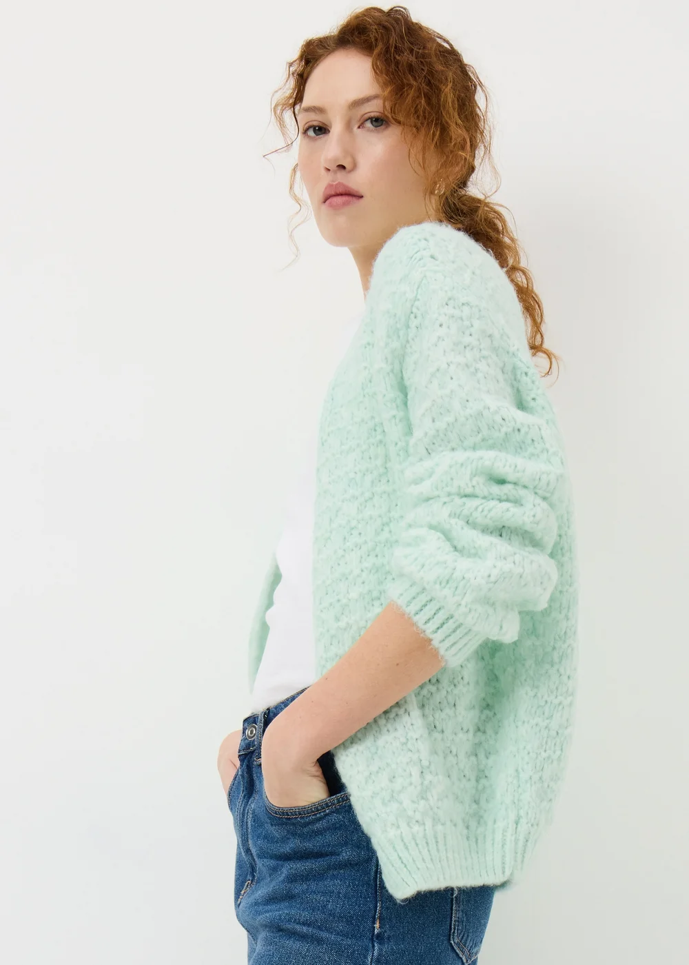 Pale Green Lofty Cardigan - XS Image 1