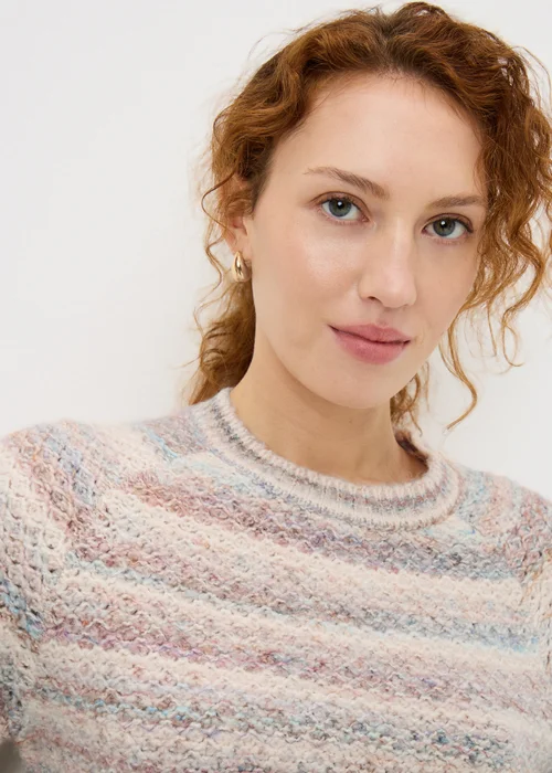 Multi Colour Stripe Space Dye Jumper - L Image 3