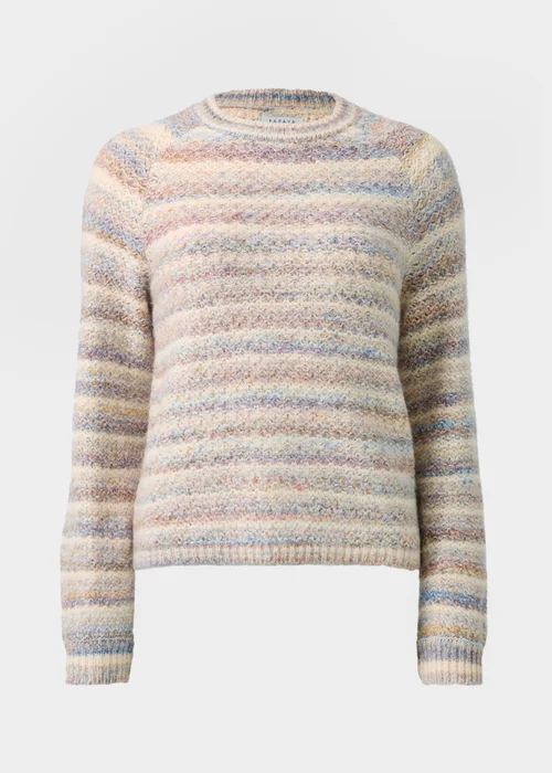 Multi Colour Stripe Space Dye Jumper - L Image 4