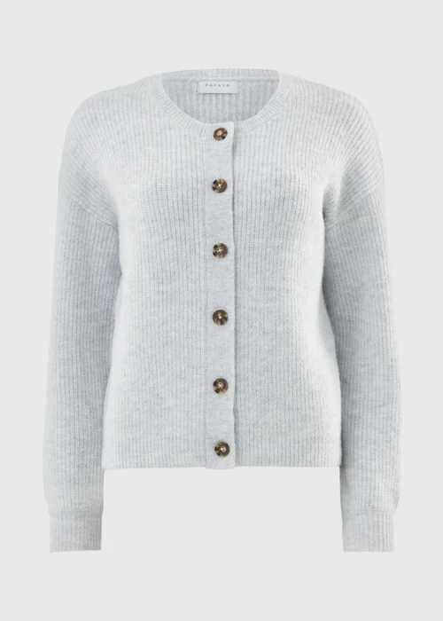 Grey Knitted Cardigan - Small Image 4