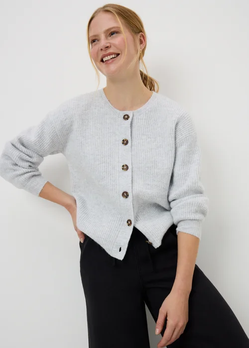 Grey Knitted Cardigan - Small Image 2