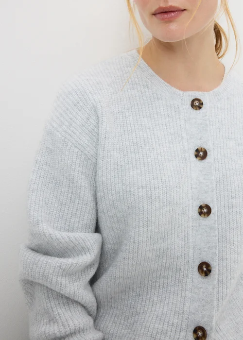 Grey Knitted Cardigan - Small Image 3