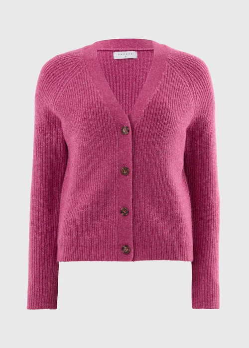 Raspberry V-Neck Cardigan - Extra small Image 2