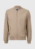 Stone Faux Suede Bomber Jacket - Small Image 2