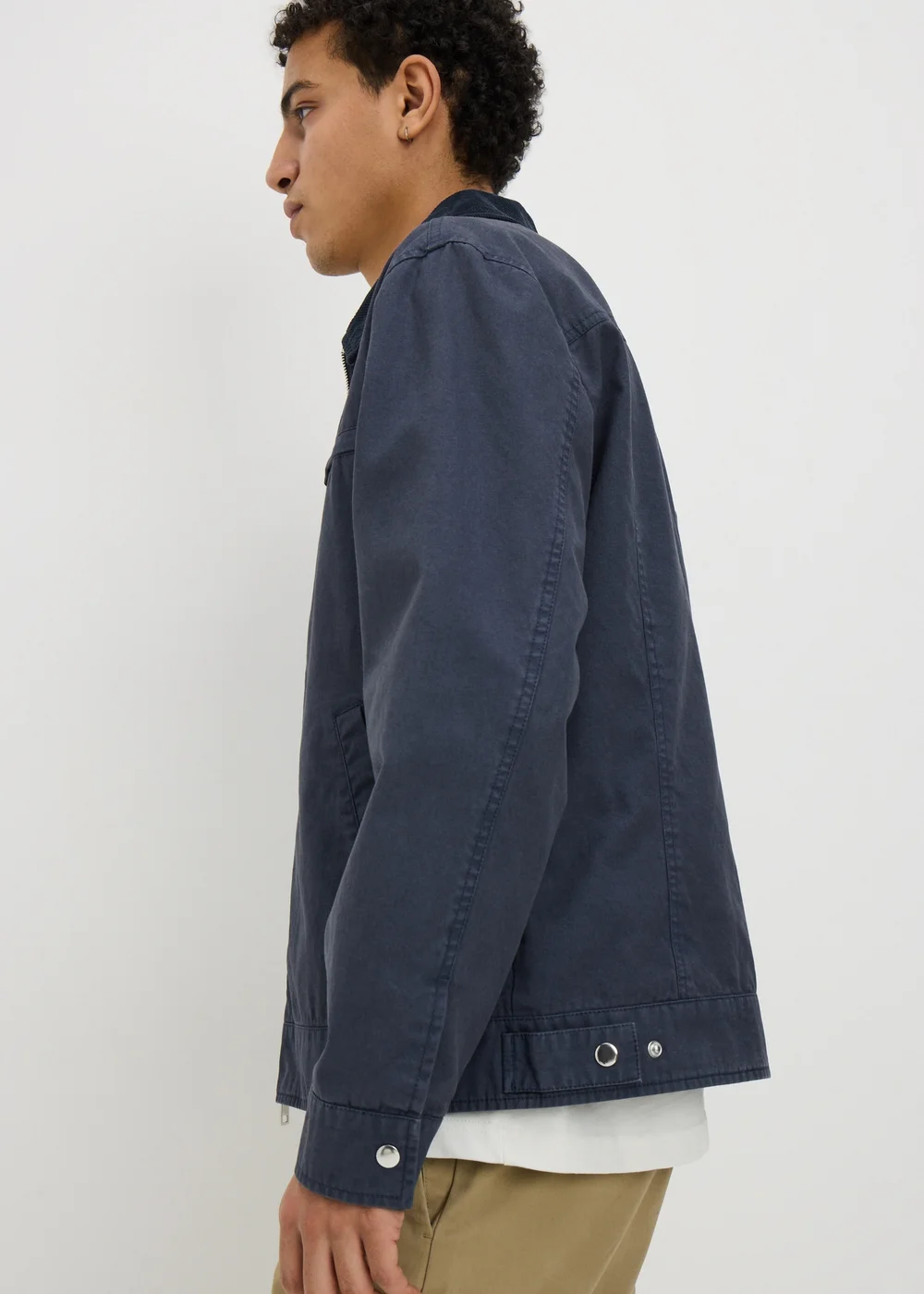Blue Canvas Chore Jacket - S Image 2
