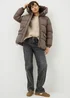 Beige Mid Padded Coat - L Image 1