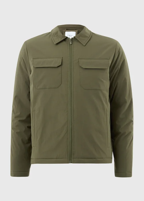 Khaki Padded Cargo Shacket - S Image 4