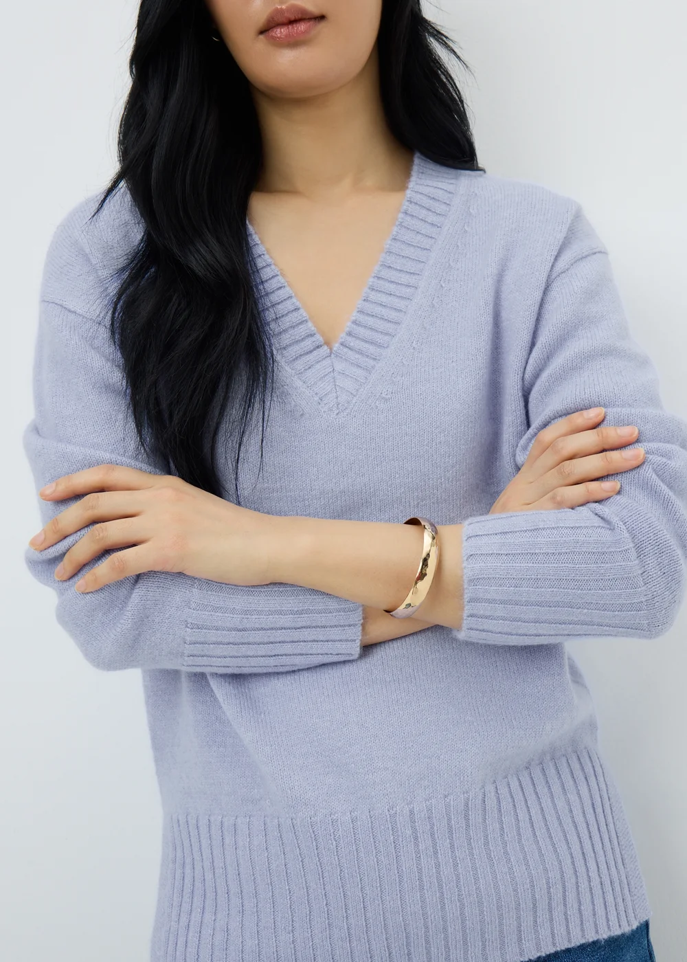 Lilac V-Neck Jumper - Extra small Image 2