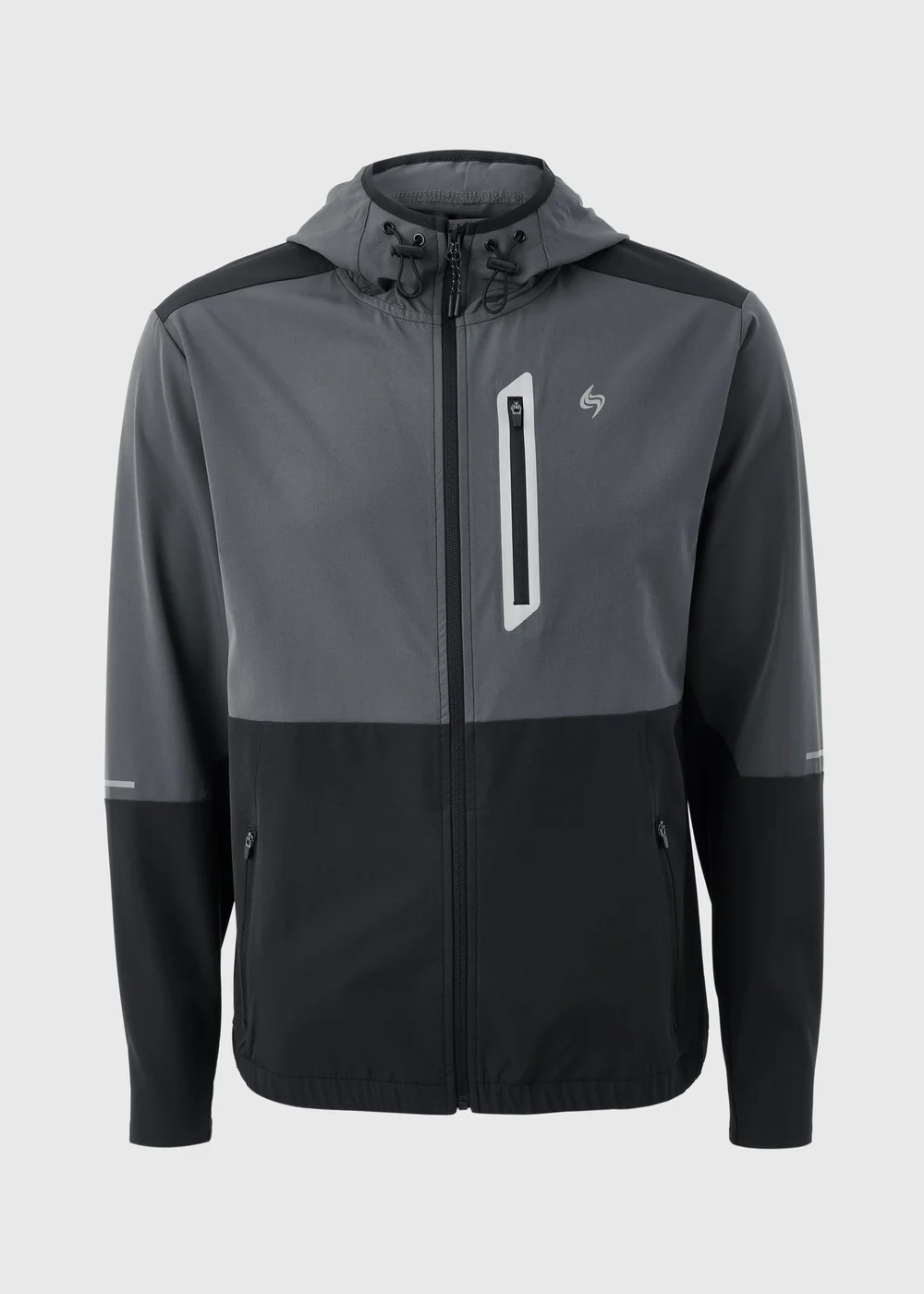 Souluxe Charcoal Woven Zip Co Ord Jacket - XS Image 4