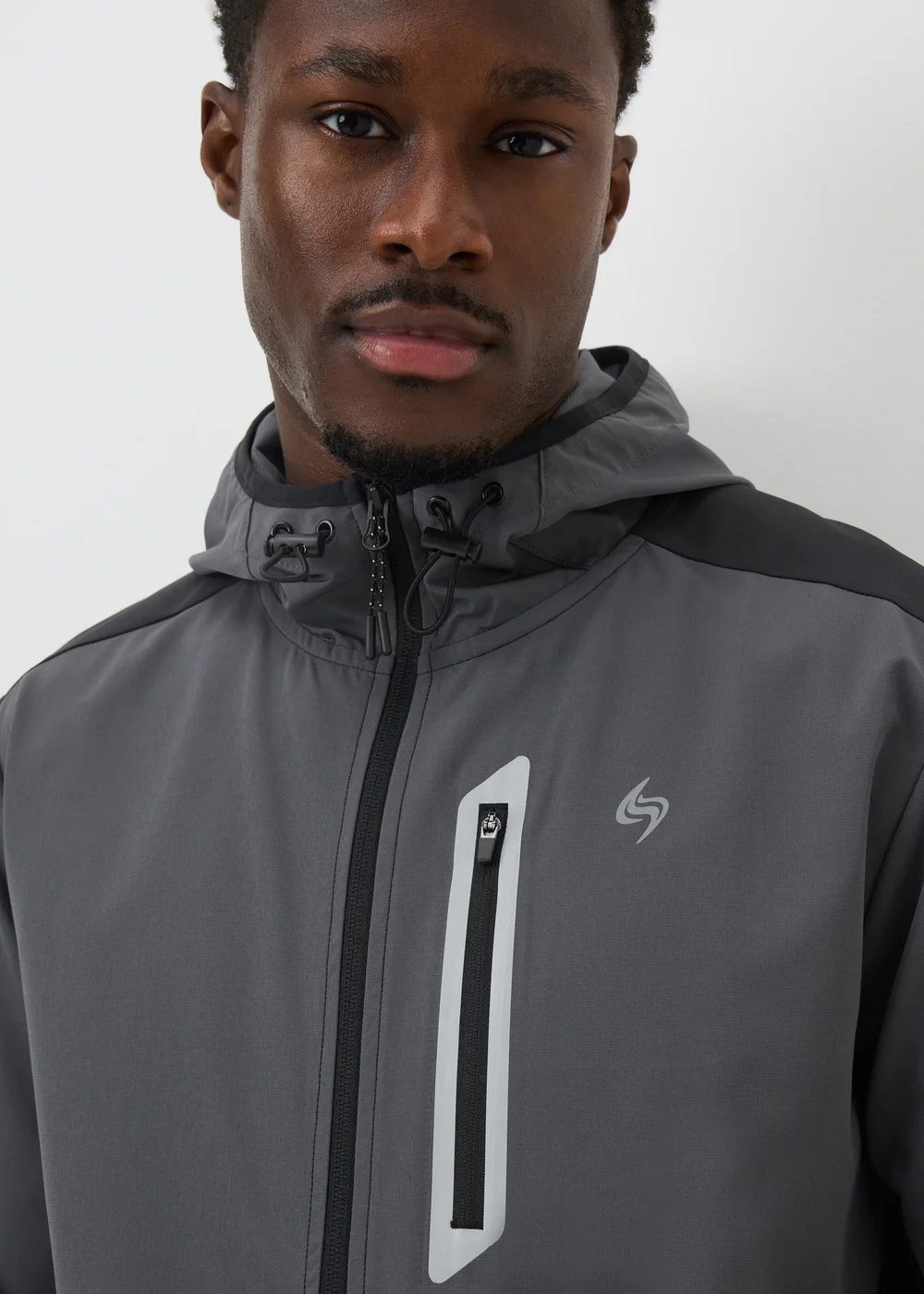 Souluxe Charcoal Woven Zip Co-Ord Jacket - XS Image 2