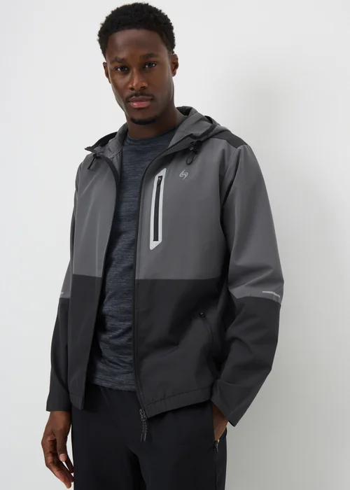Souluxe Charcoal Woven Zip Co-Ord Jacket - XS Image 1