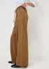 Camel Formal Wide Leg Trousers - Size 18 29 leg Image 2