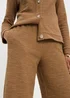Camel Boucle Wide Leg Co Ord Trousers - Size 20 29 leg Image 3