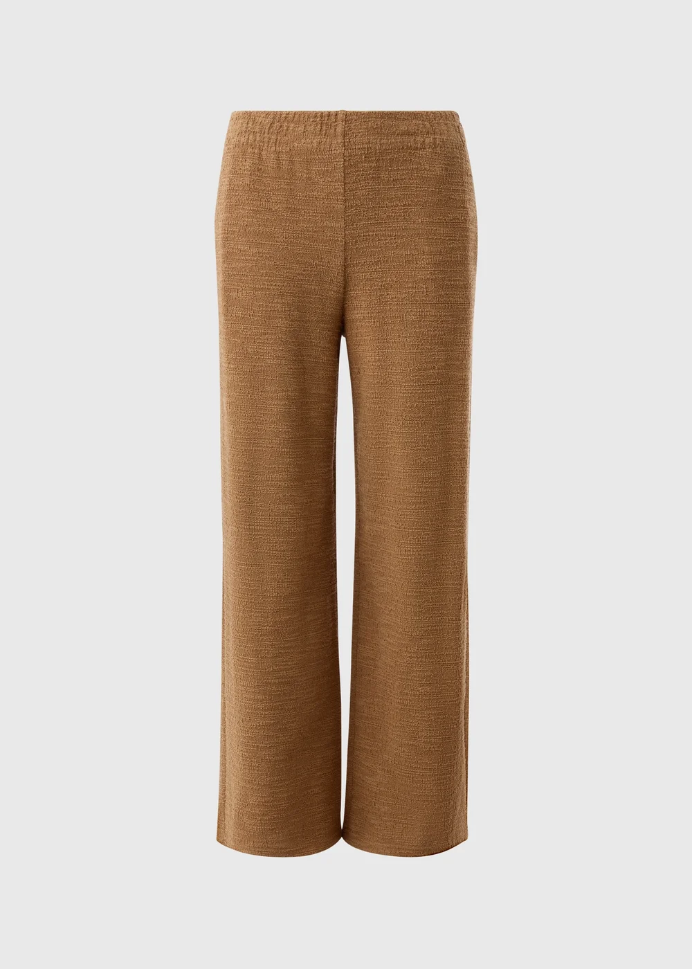 Camel Boucle Wide Leg Co Ord Trousers - 20/L31 Image 4