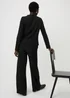 Black Boucle Wide Leg Co Ord Trousers - Size 10 29 leg Image 2