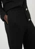 Black Boucle Wide Leg Co Ord Trousers - Size 10 29 leg Image 3