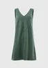 Teal Faux Suede Pinafore Dress - 18 Image 4