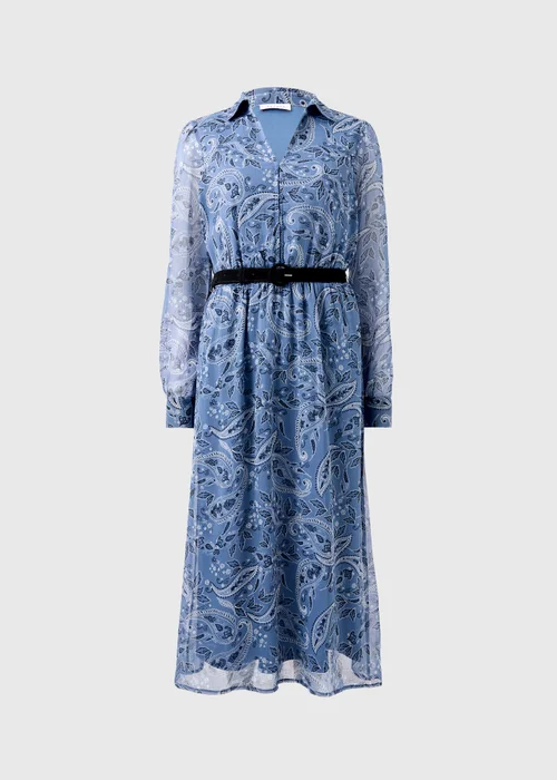 Blue Paisley Belted Midaxi Dress - 8 Image 4