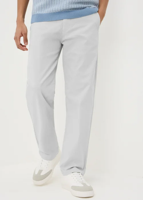 Light Grey Straight Fit Chinos - 30 Waist Regular Image 1