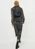 Black Paisley Belted Midaxi Dress - 8 Image 3