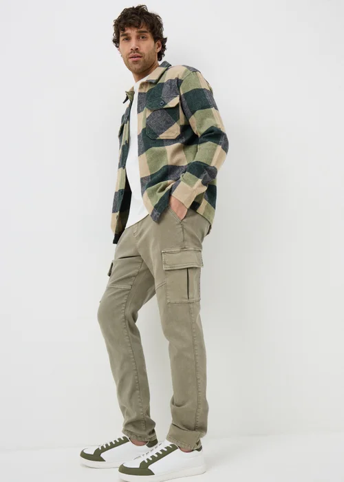 Sage Knitted Tapered Cargo Trousers - 30 Waist Regular Image 1