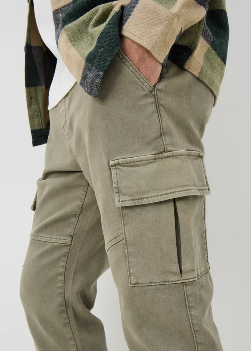 Sage Knitted Tapered Cargo Trousers - 30 Waist Regular Image 2