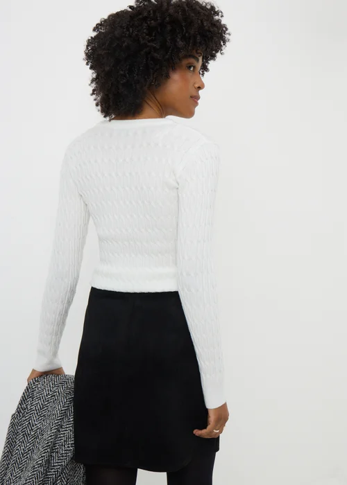 Black Suede Mini Skirt - Size 20 Image 3