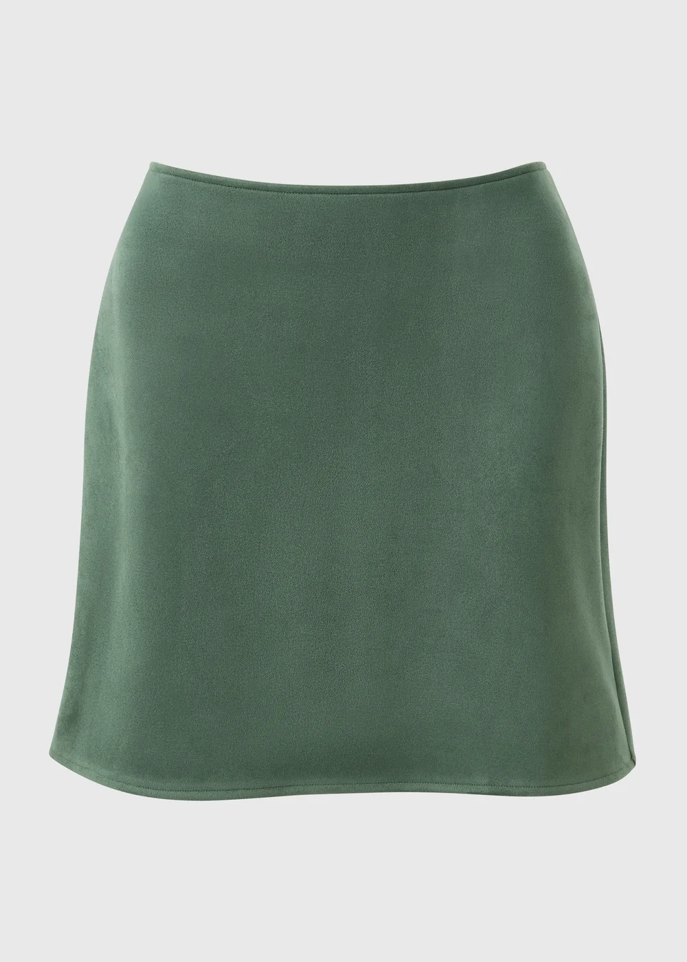 Teal Faux Suede Mini Skirt - 16 Image 4