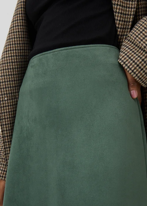 Teal Faux Suede Mini Skirt - Size 16 Image 2