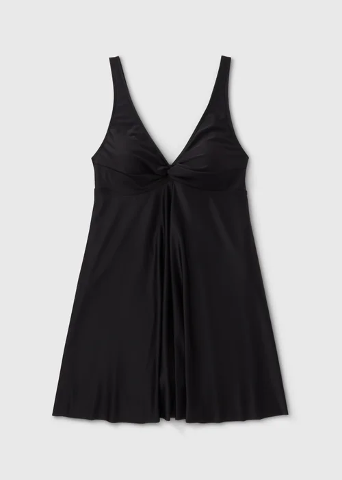 Black Shapewear Swim Dress - Size 10 Image 3